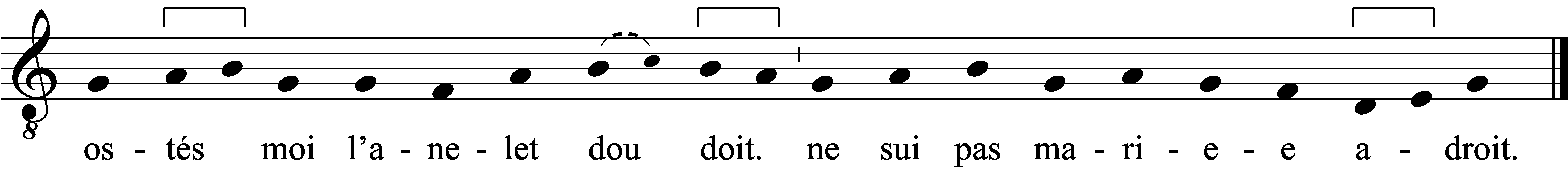 Refrain musical notation